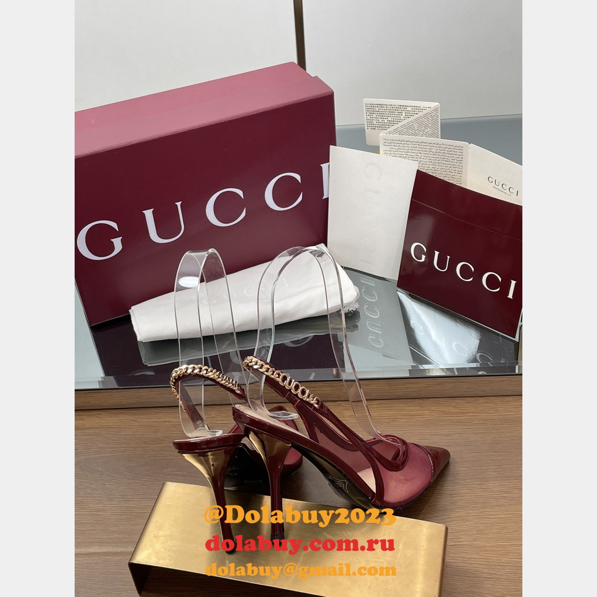 fashion G*u*i signoria slingback pump