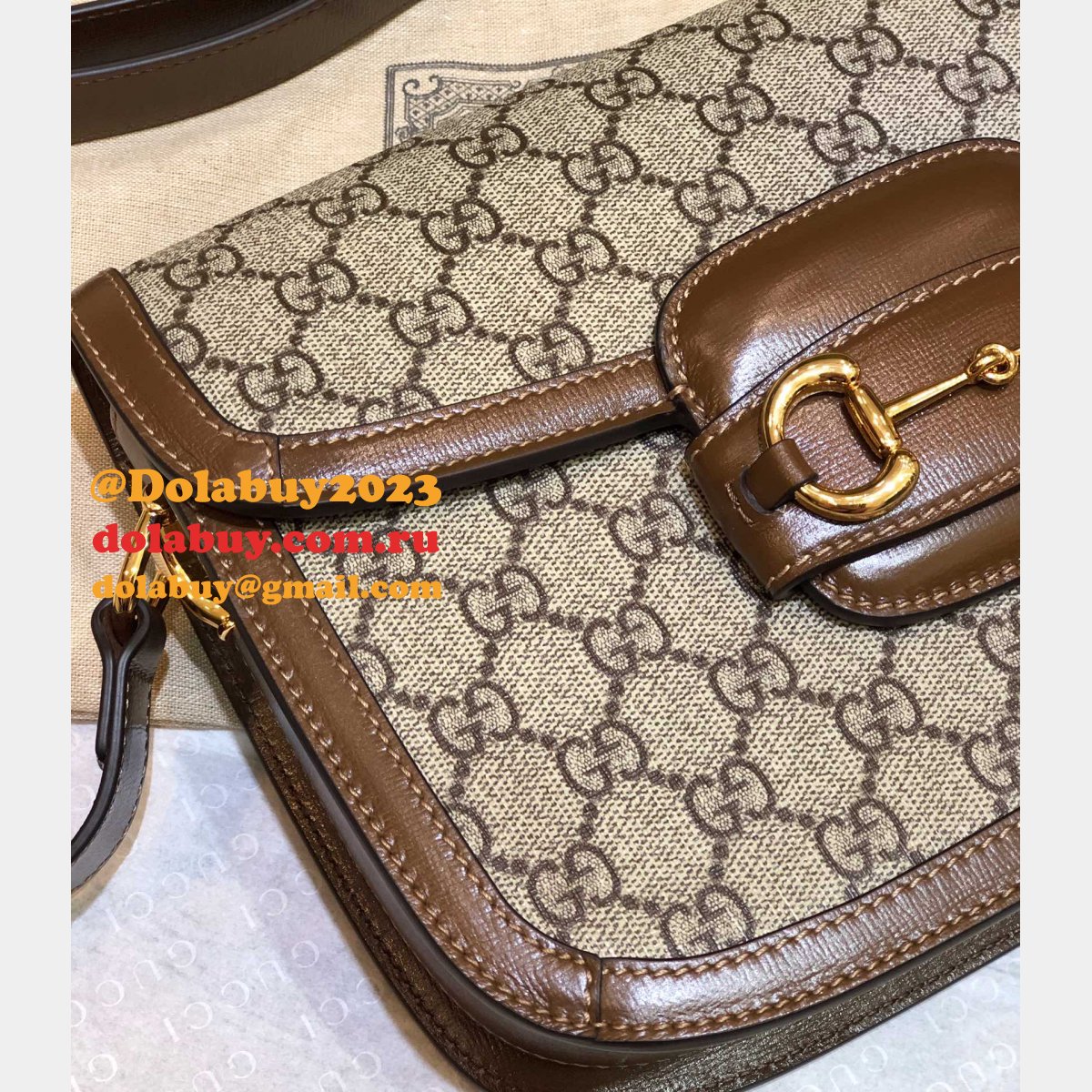 G*u*i replica gg horsebit 1955 shoulder 602204 brown bag