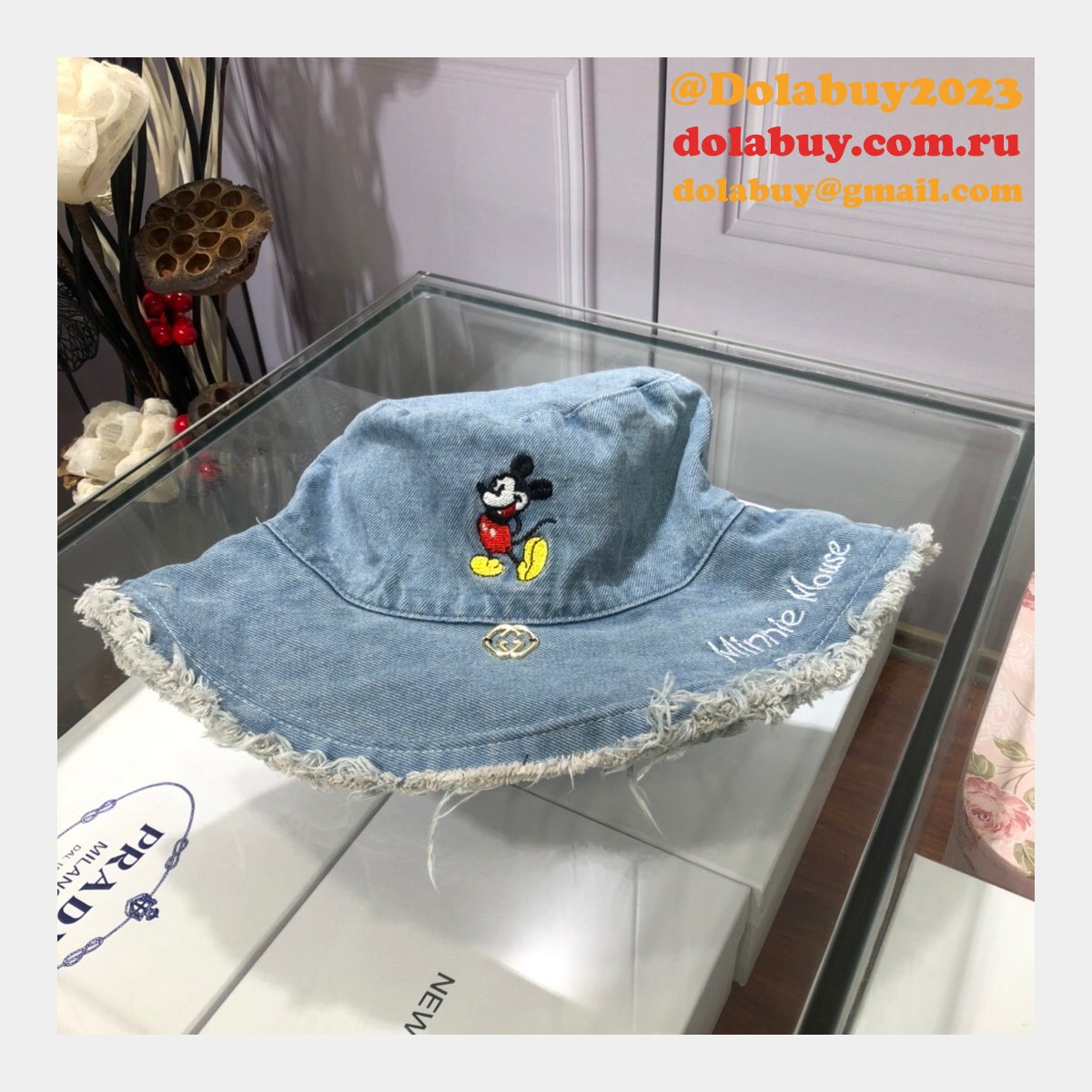 designer G*u*i mickey fisherman high quality hat
