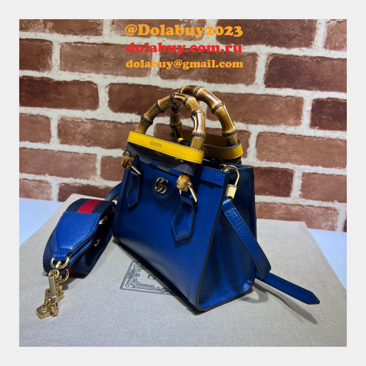 G*u*i designer replica 702732 diana mini tote bag leather