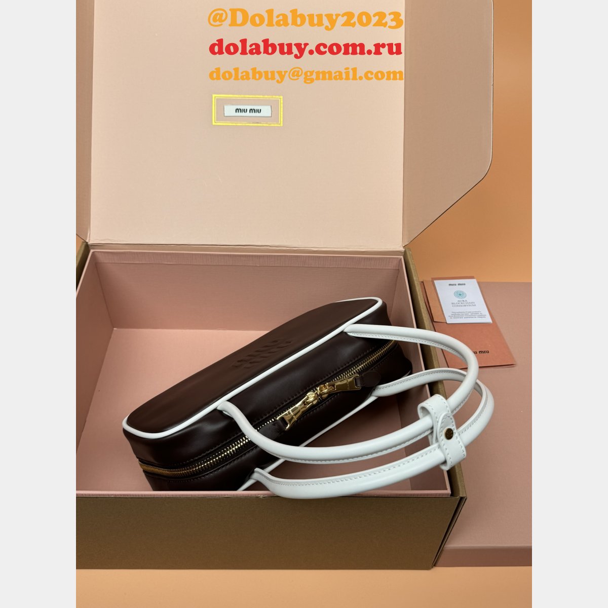 Perfect MIU MIU Beau Calfskin Leather Bag 5BB173