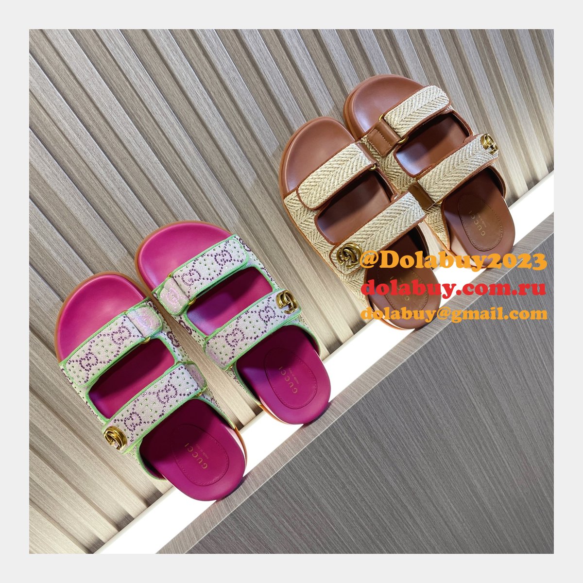 top quality G*u*i 1:1 mirror women sandal