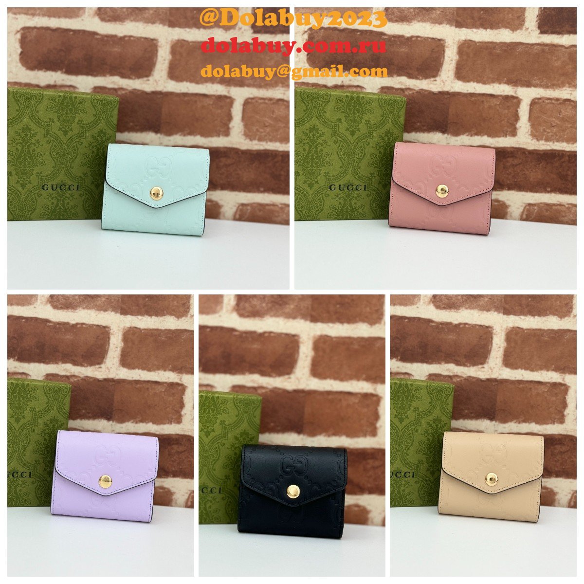 G*u*i knockoff gg compact high quality 772793 wallet