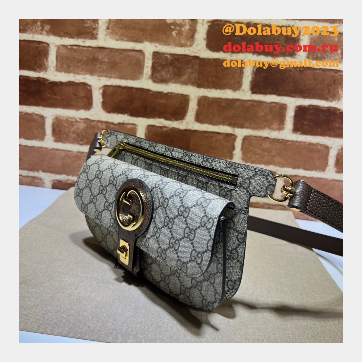 shipping G*u*i the best fake 718154 blondie belt bag