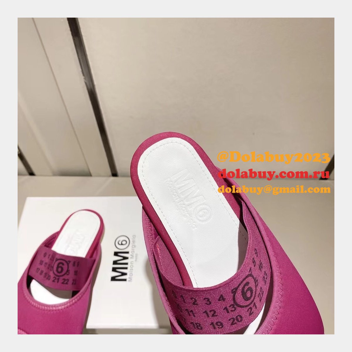 replica ma*s*n Ma*i*la knockoff mm6 flip flops shoes