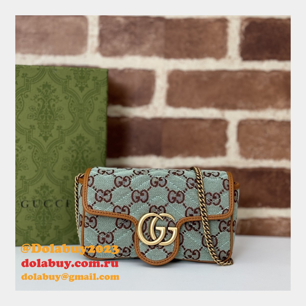 G*u*i luxury gg super 783141 shoulder 1:1 replica bag