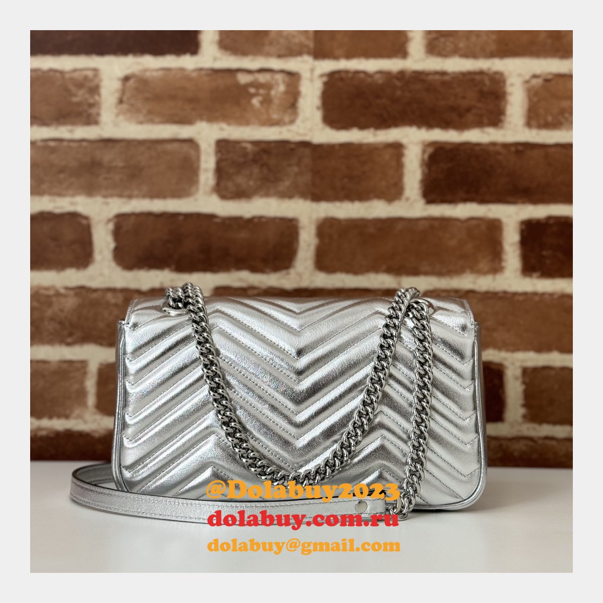 inspired G*u*i 443497 gg marmont small shoulder top quality bag