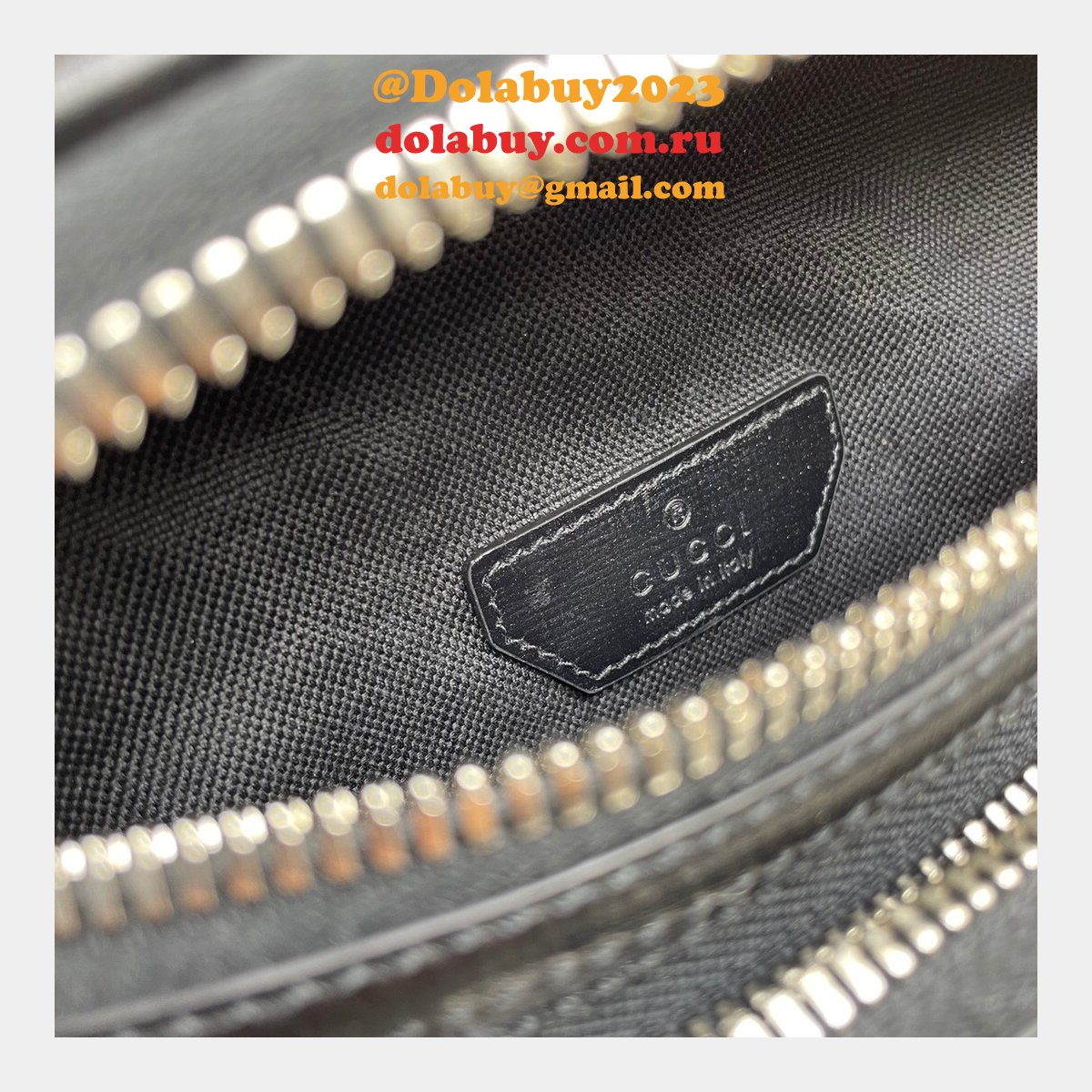 top quality G*u*i belt bag with interlocking g 682933 black gg supreme