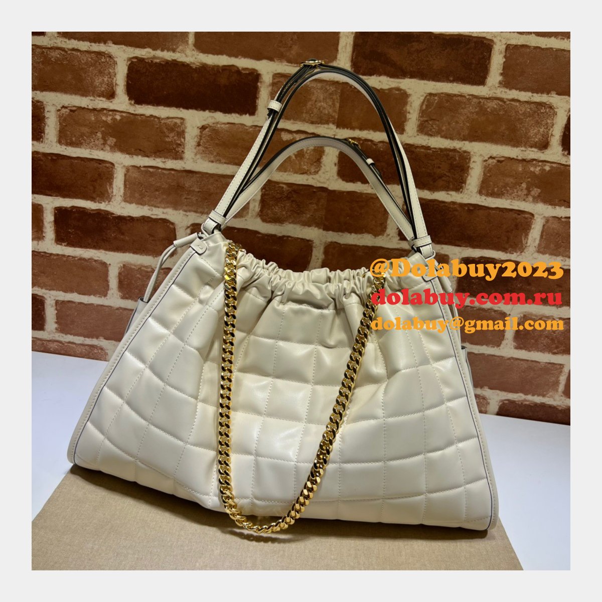 G*u*i luxury deco top quality 746210 tote fake bag