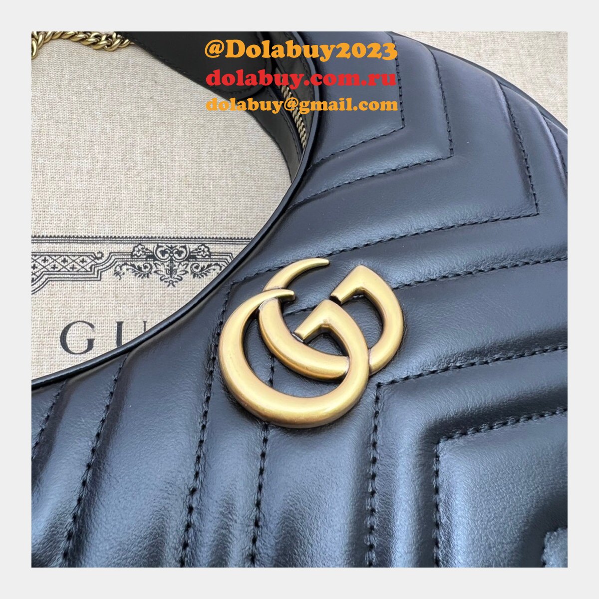 G*u*i best 699514 gg marmont half-moon-shaped replica bag