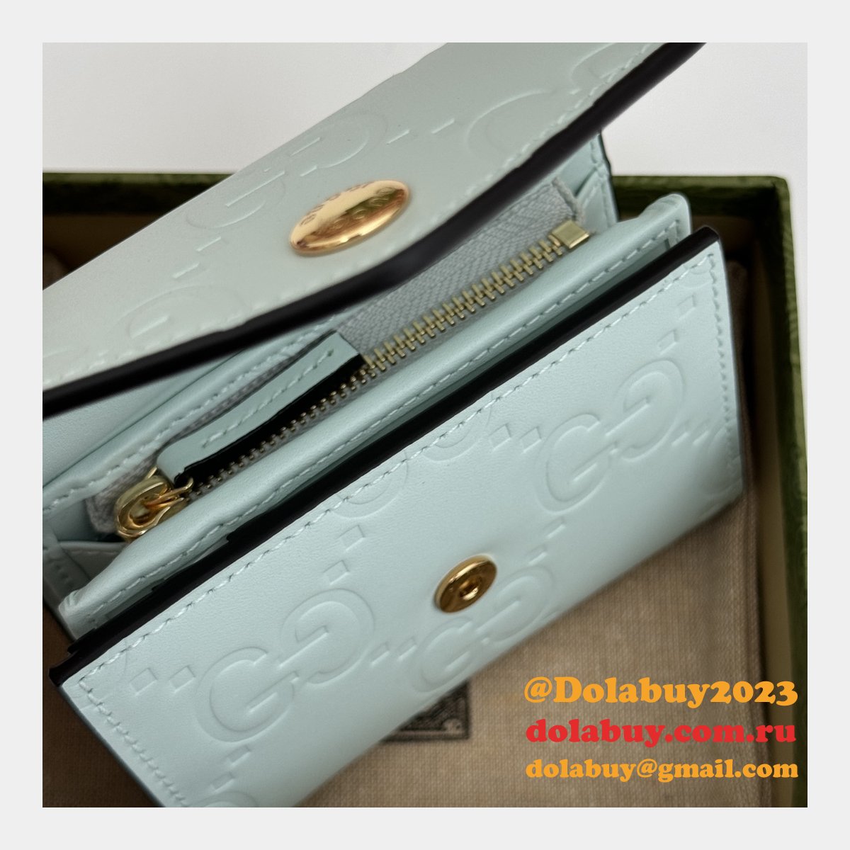 G*u*i knockoff gg compact high quality 772793 wallet