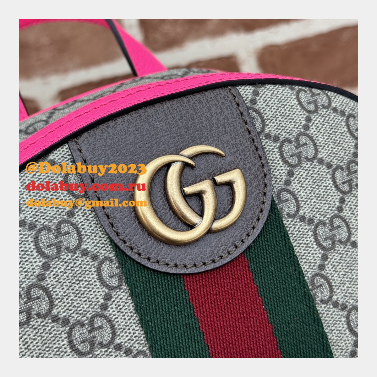 fuchsia top quality 547965 gg supreme ophidia G*u*i copy backpack bag