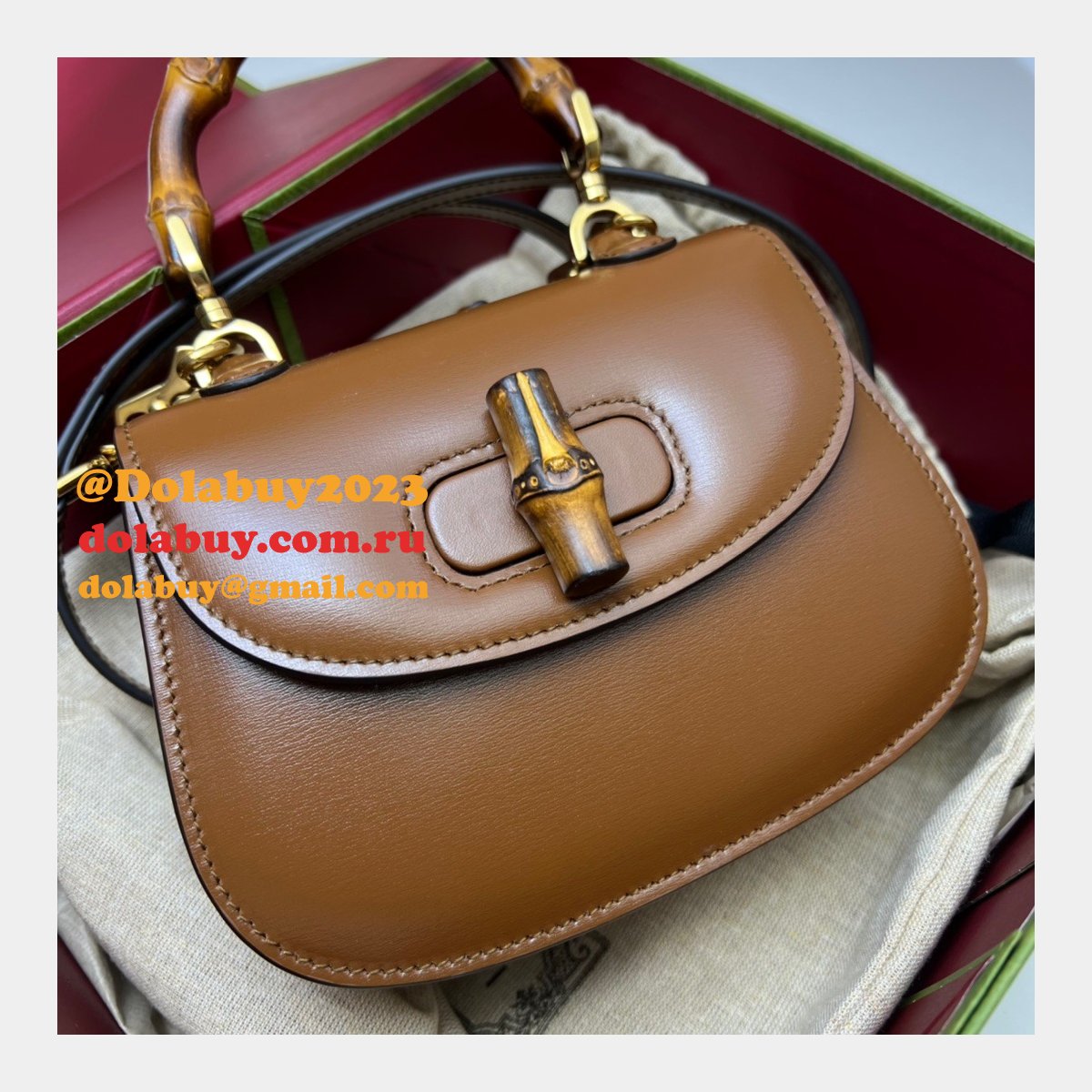 1:1 replica G*u*i fashion 686864 mini top handle bag with bamboo