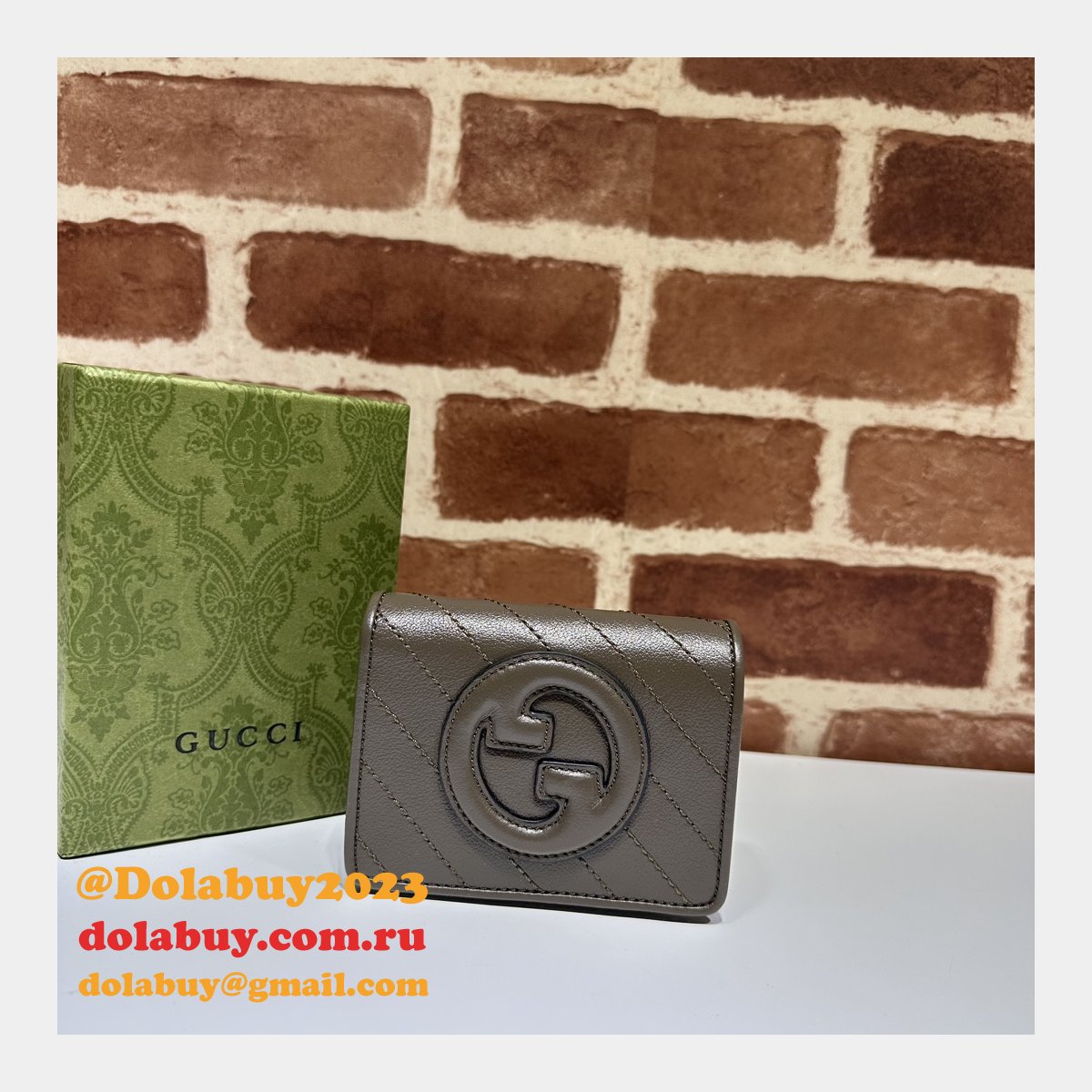 G*u*i luxury replica blondie card sase inspired wallet 760317