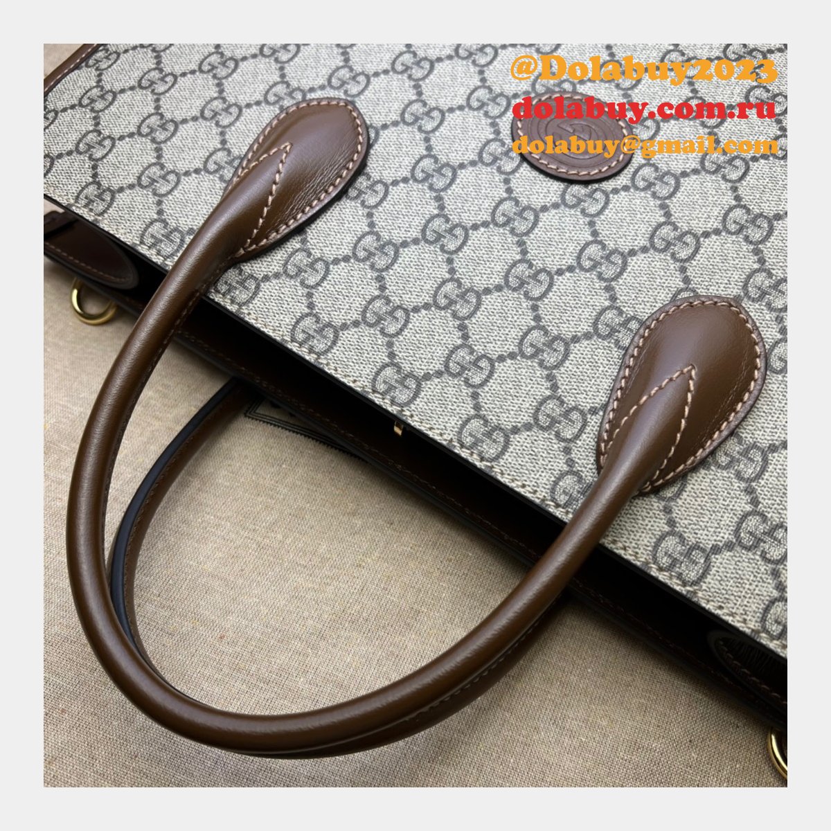 high quality replica G*u*i 674155 tote with interlocking g bag