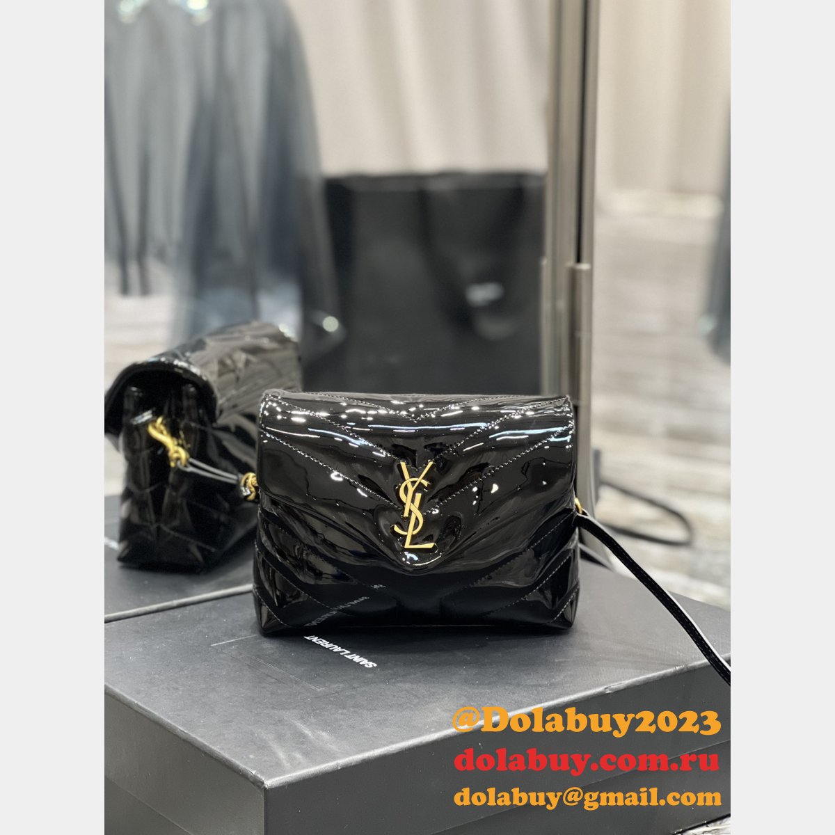 designer fake Y51 loulou 494699/467072 black handbags online