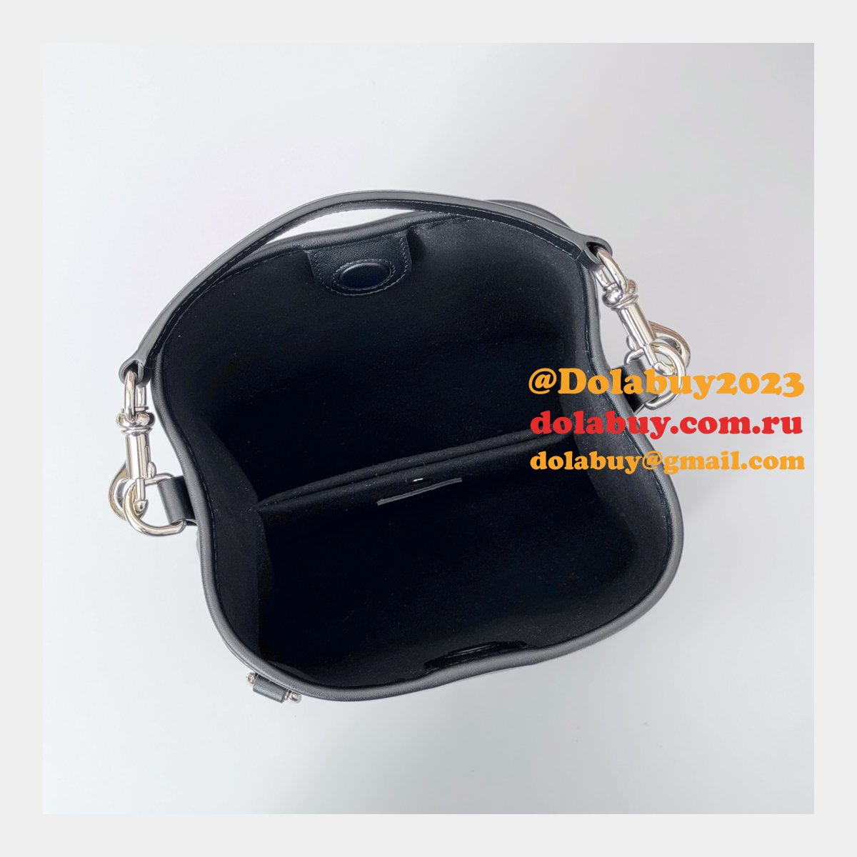 designer 815118 fake gg emblem G*u*i 1:1 mirror bucket black bag