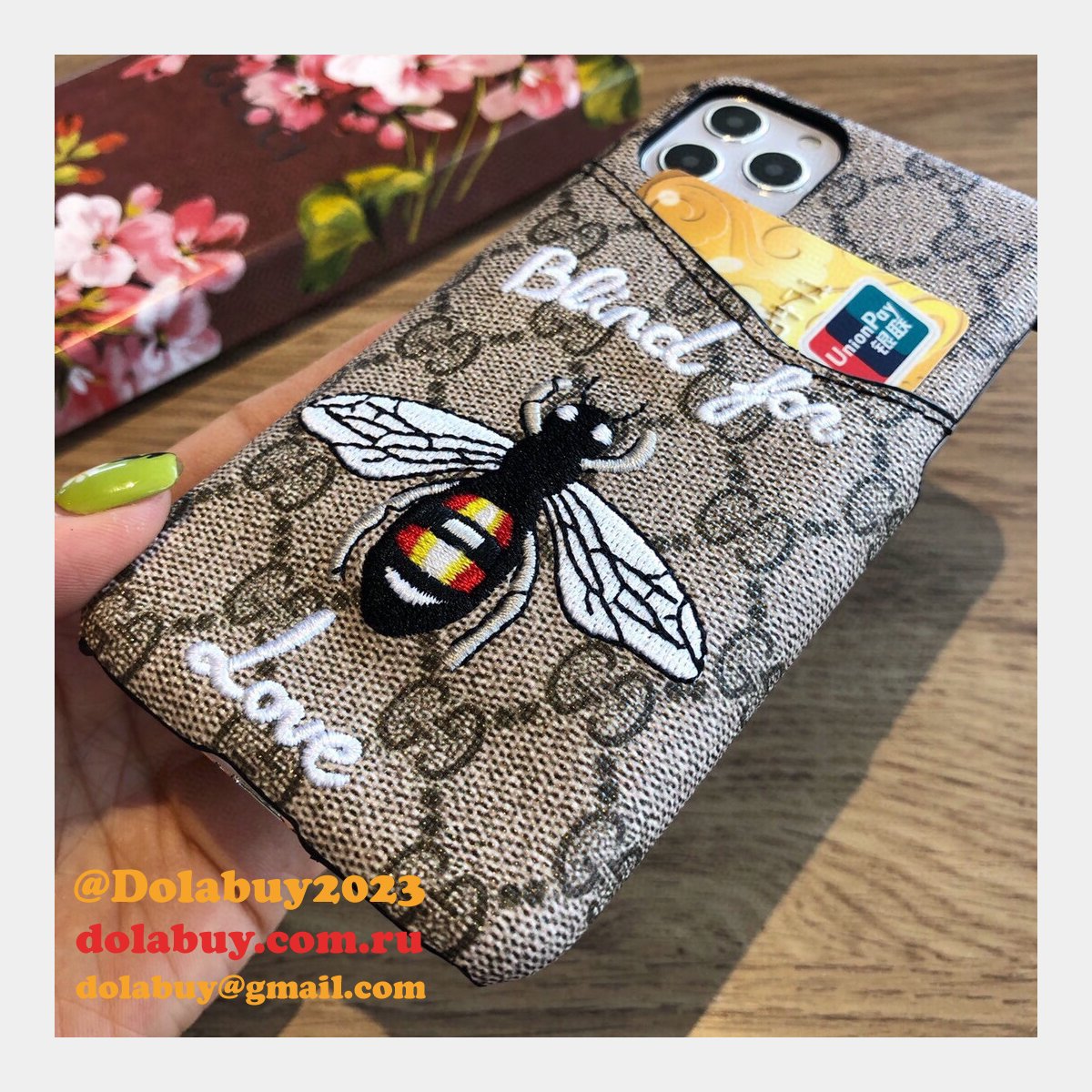 high quality G*u*i iphone leather wallet cases
