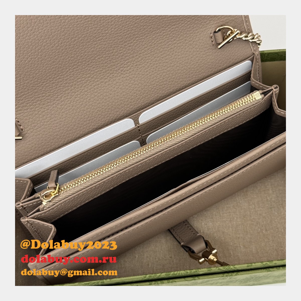 replica 652681 jackie 1961 chain wallet G*u*i aaa+ bag