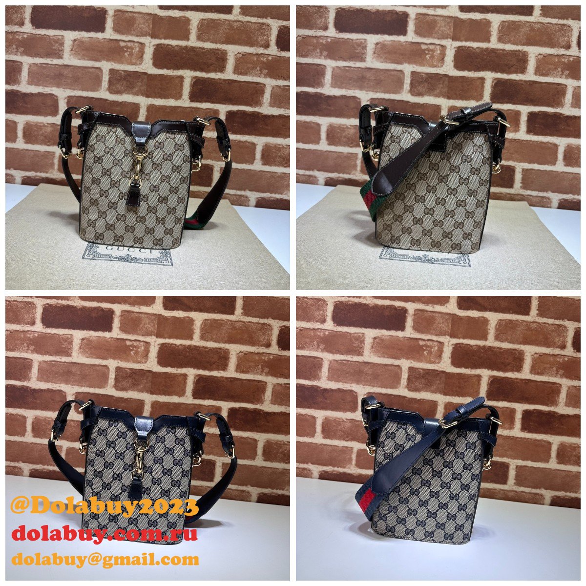 original gg small 782919 G*u*i designer fake bucket bag