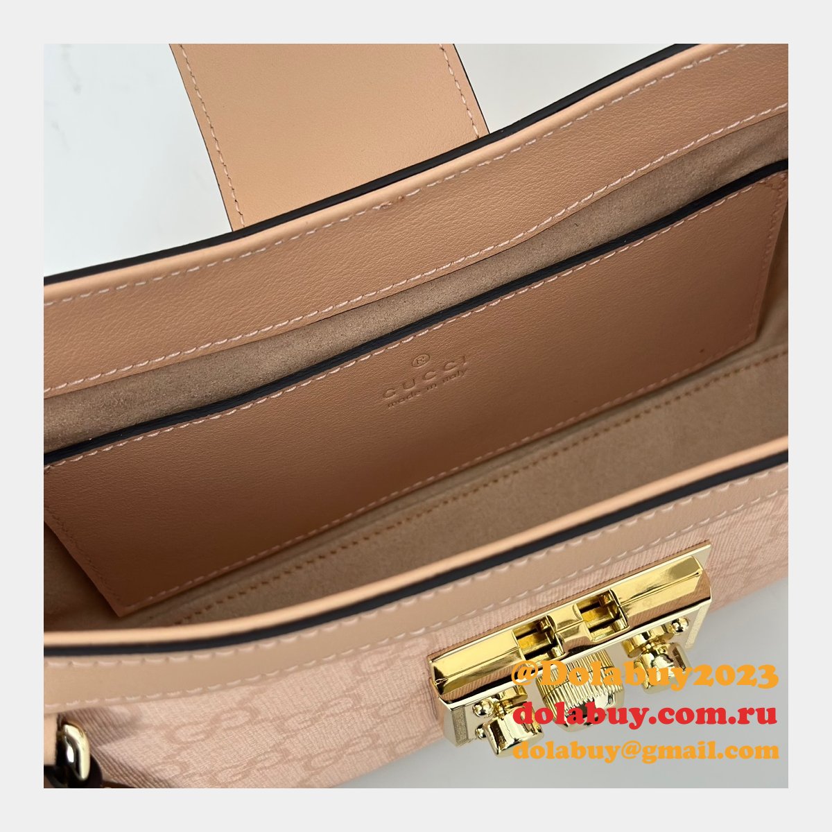 padlock fashion G*u*i duplicate shoulder 811705 bag