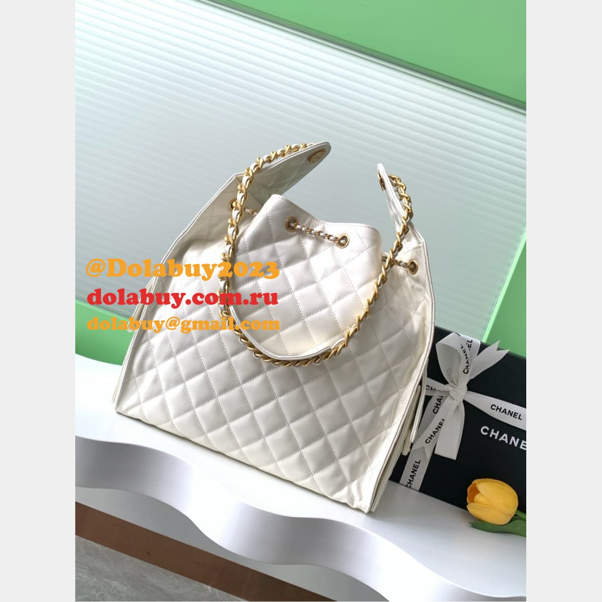 Top Quality CC AS5293 Hobo Calf Leather Handbag