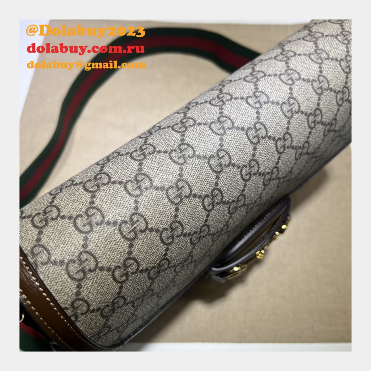 G*u*i horsebit 700457 best 1955 crossbody 1:1 mirror beige bag