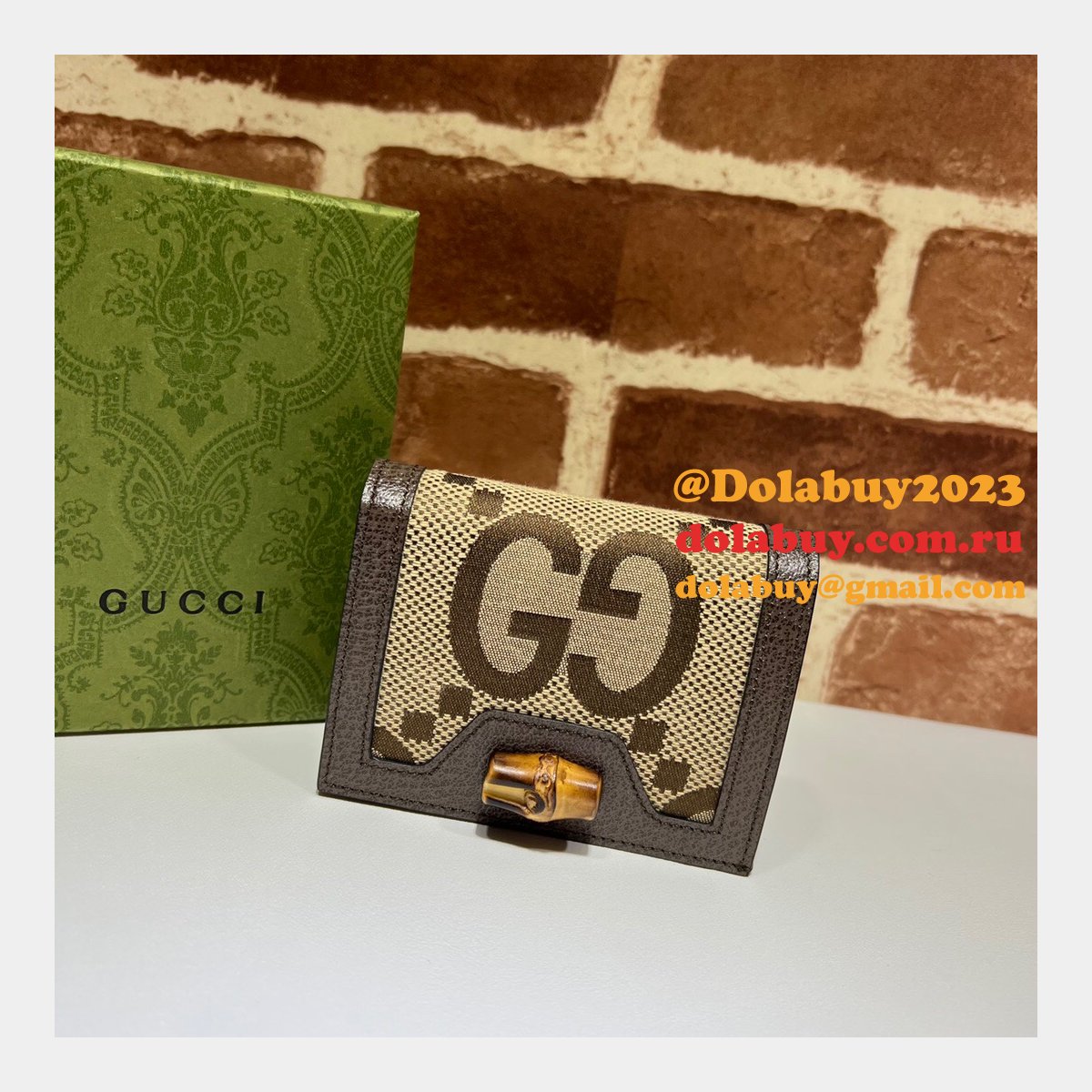 uk G*u*i replica 658244 diana jumbo gg card case for sale