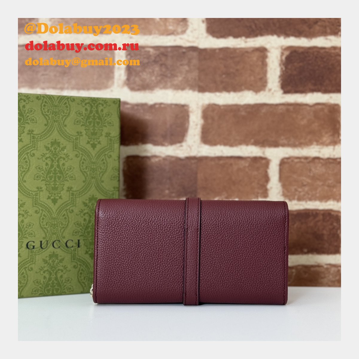 replica 652681 jackie 1961 chain wallet G*u*i aaa+ bag