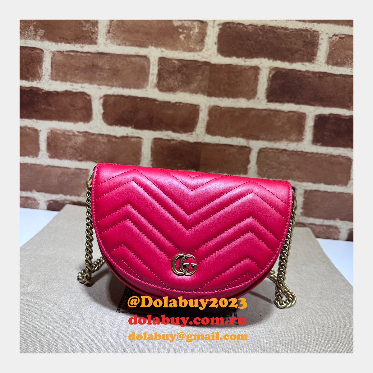 offers 1:1 replica G*u*i gg marmont 746431 matelassé chain bag