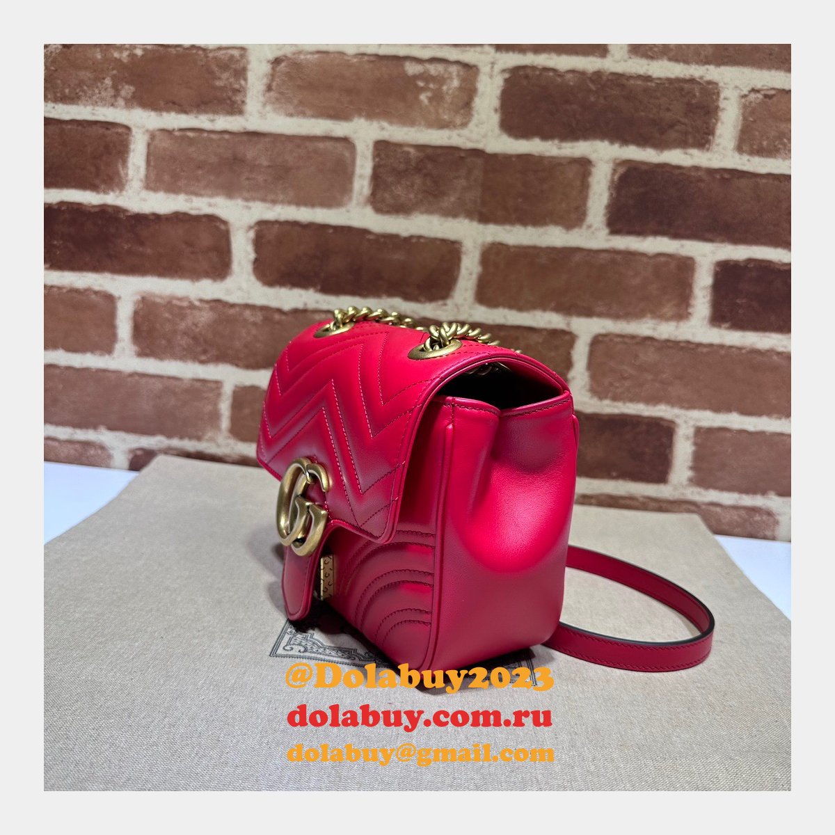 copy G*u*i replica gg marmont shoulder wholesale 739682 luxury bag