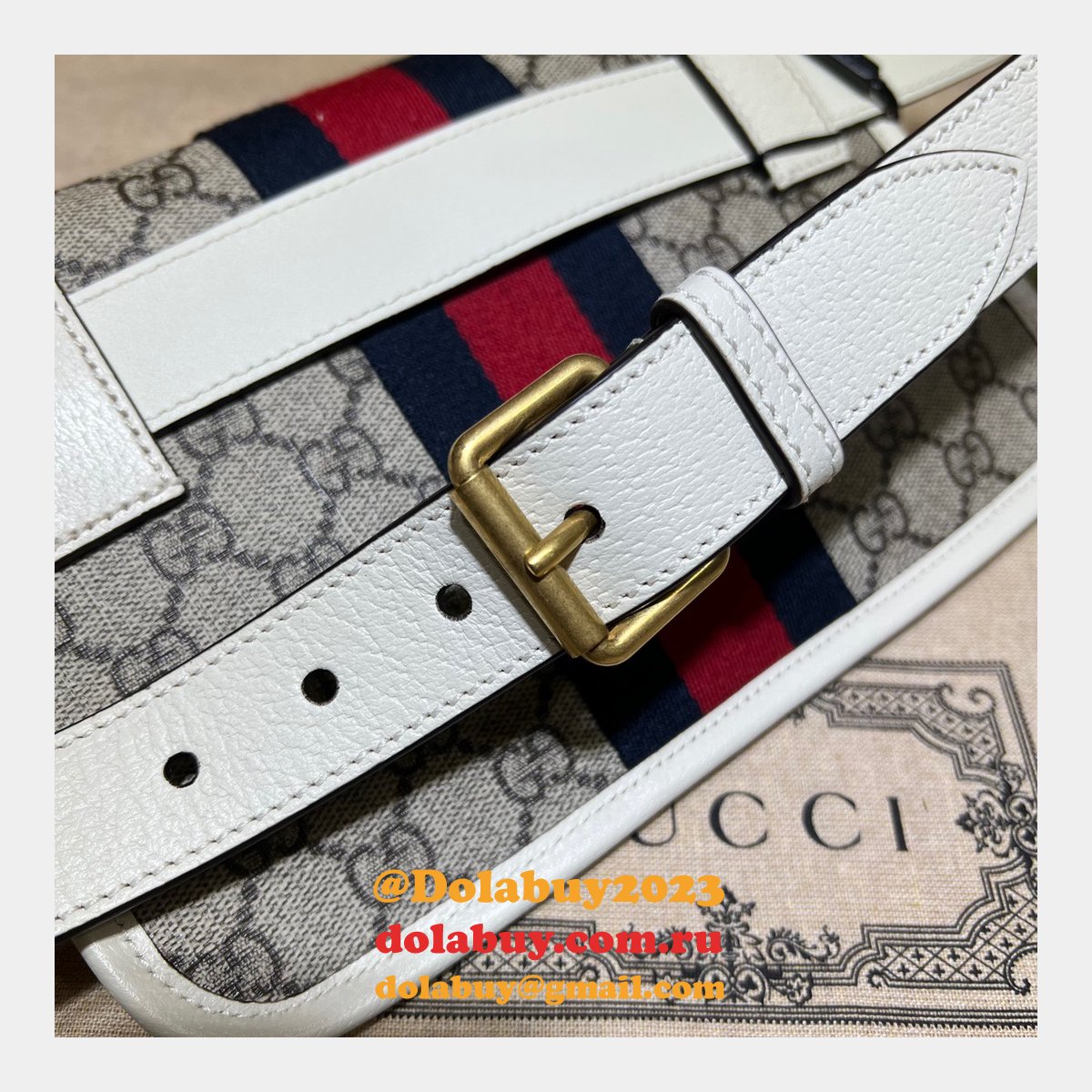 best quality G*u*i replica ophidia belt bag 674081 gg supreme canvas