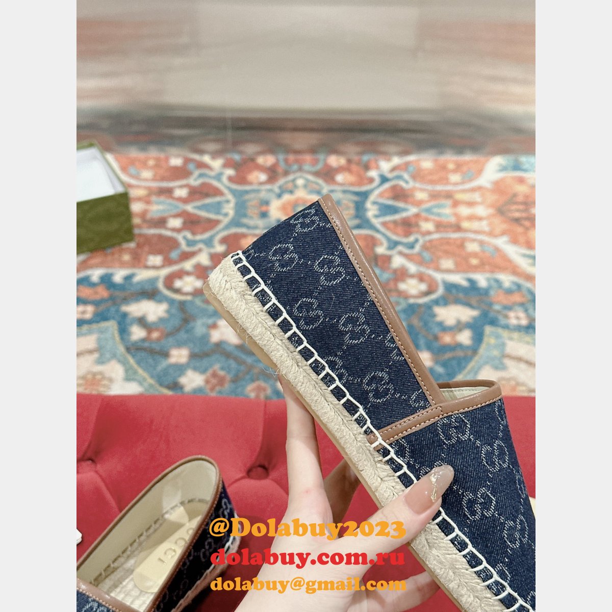 duplicate wholesale G*u*i fashion espadrille