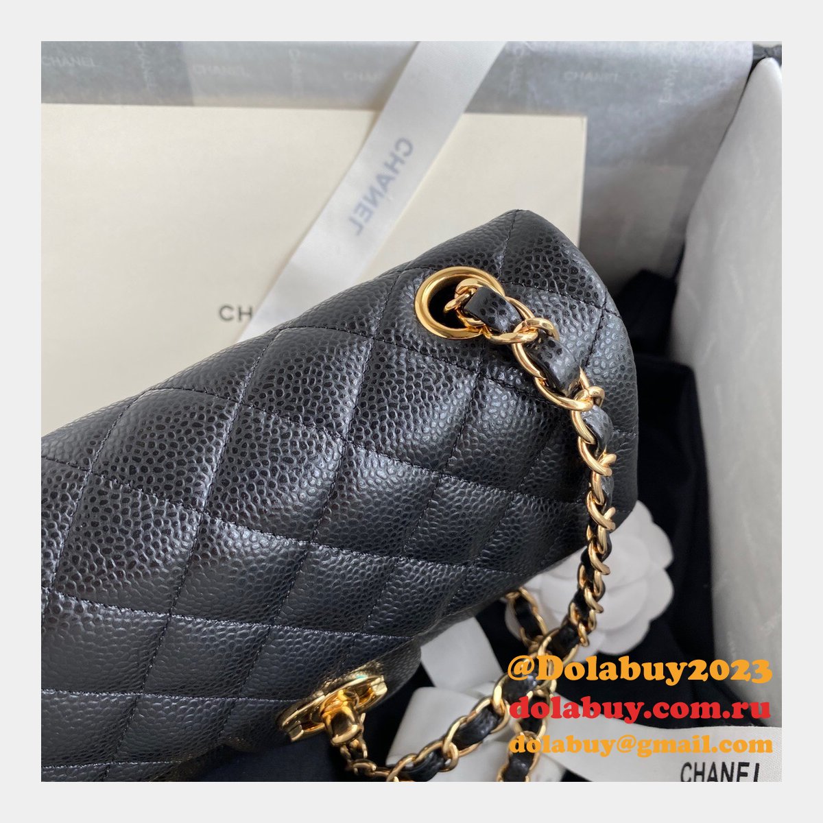 High Quality CC CF 20CM Flap classic flap Black bag