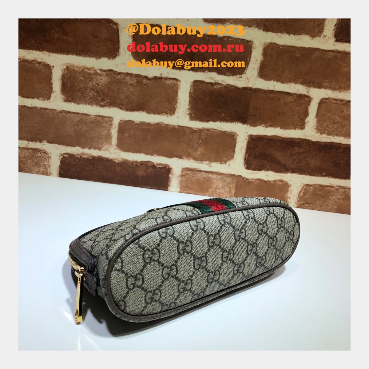 knockoff G*u*i ophidia 625551 cosmetic case 7 star gg supreme canvas