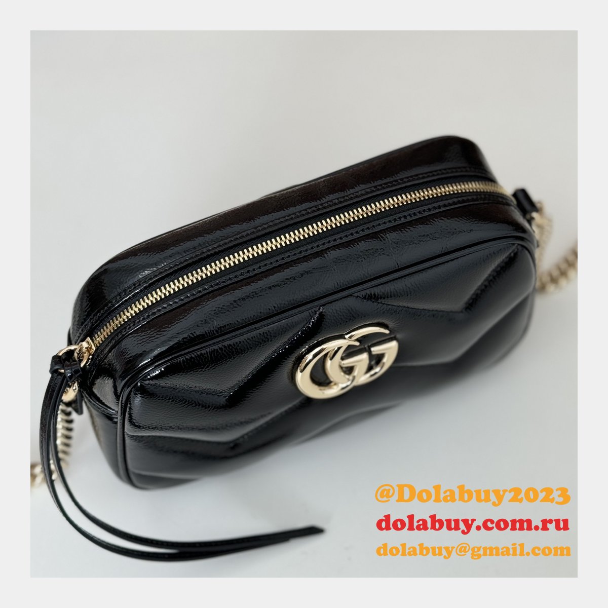 gg marmont G*u*i duplicate small shoulder 802448 black bag