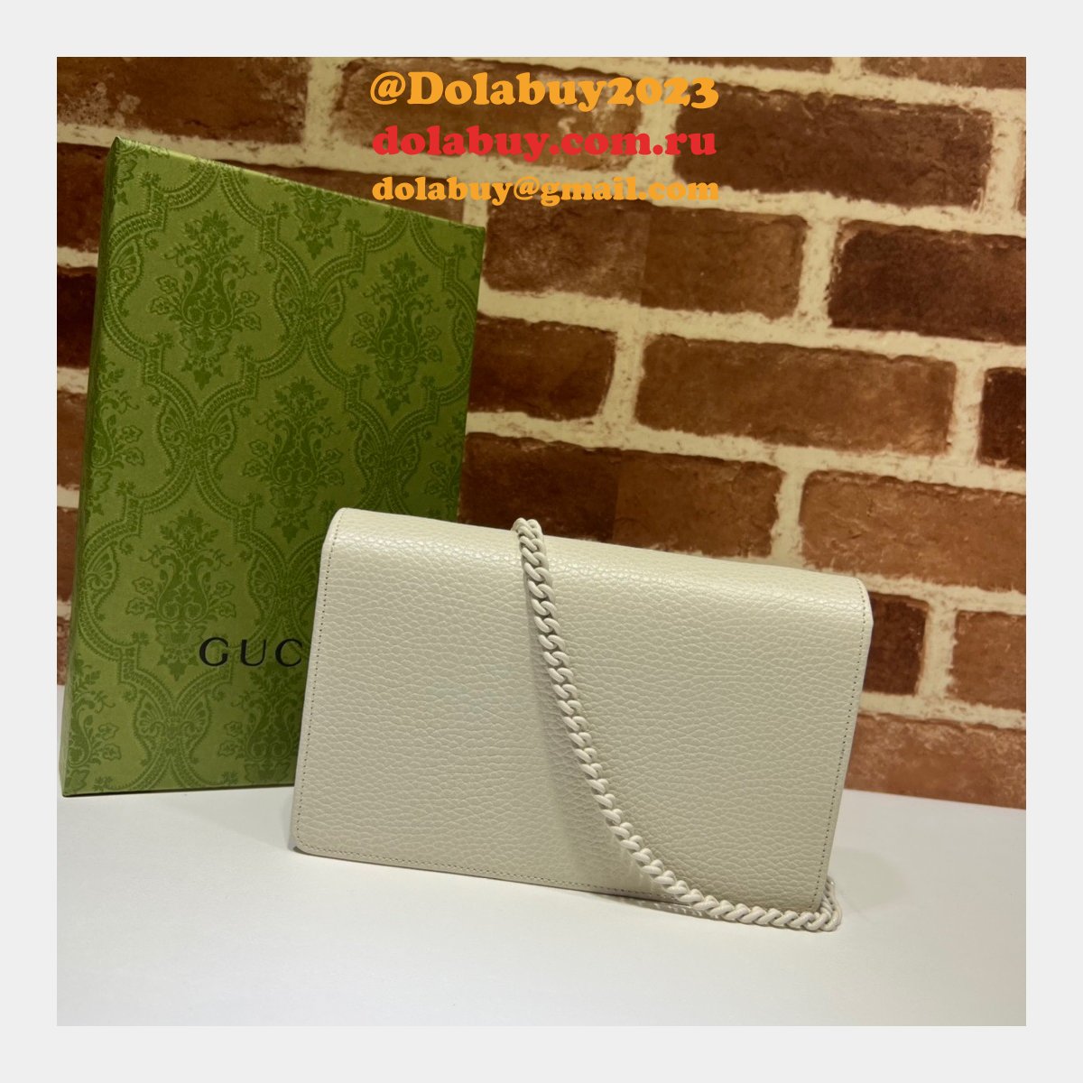 top luxury gg G*u*i replicas 497985 marmont leather mini chain wallets bag
