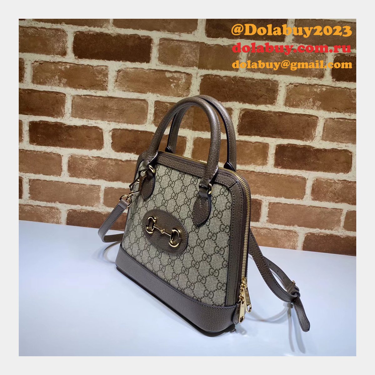 designer G*u*i replica 1955 horsebit small top handle 621220 bag
