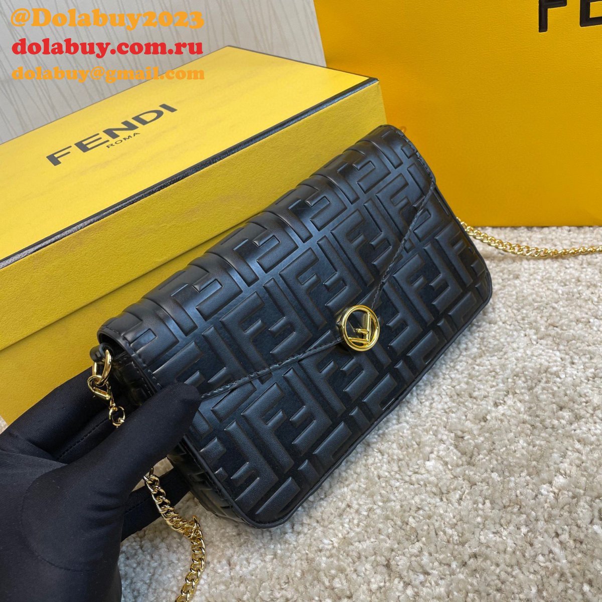 F**di best fashion 212200 maca embossing black bags