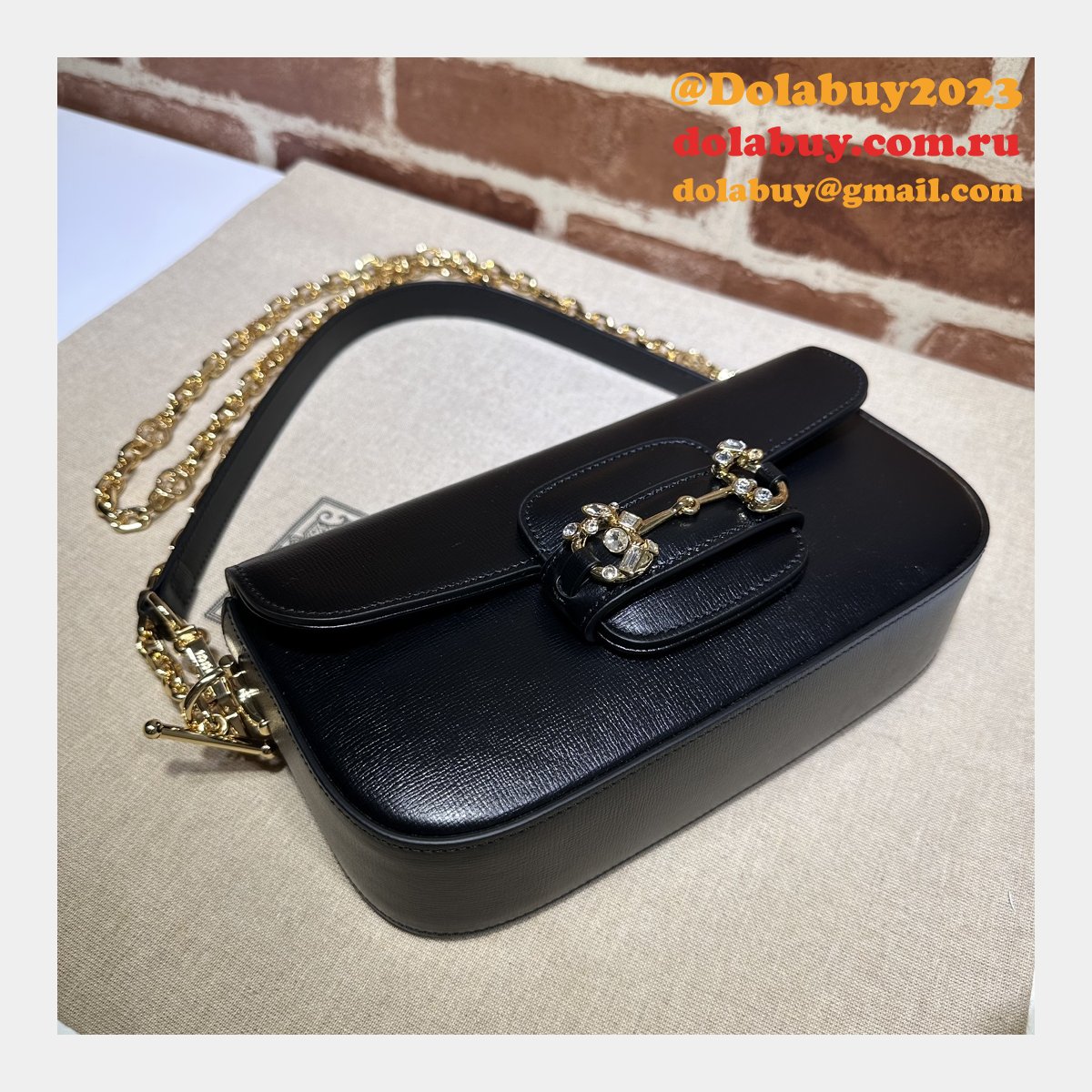 replica G*u*i horsebit 1955 shoulder chain 735178 designer bag