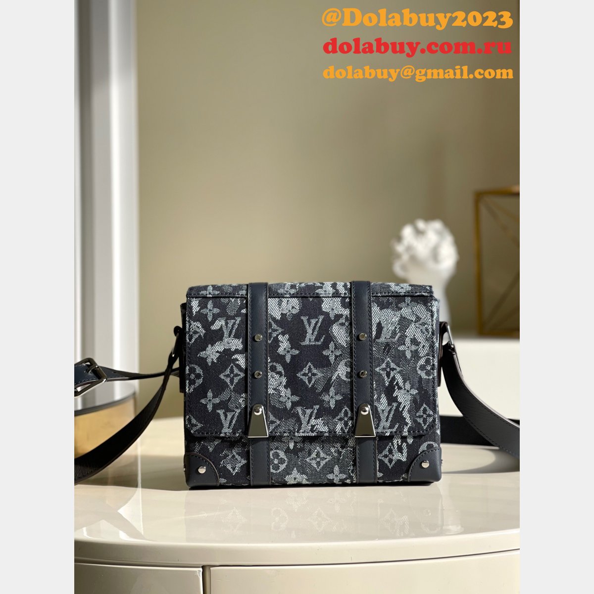 Shop Louis Vuitton Replica Trunk Messenger Monogram Other M57282