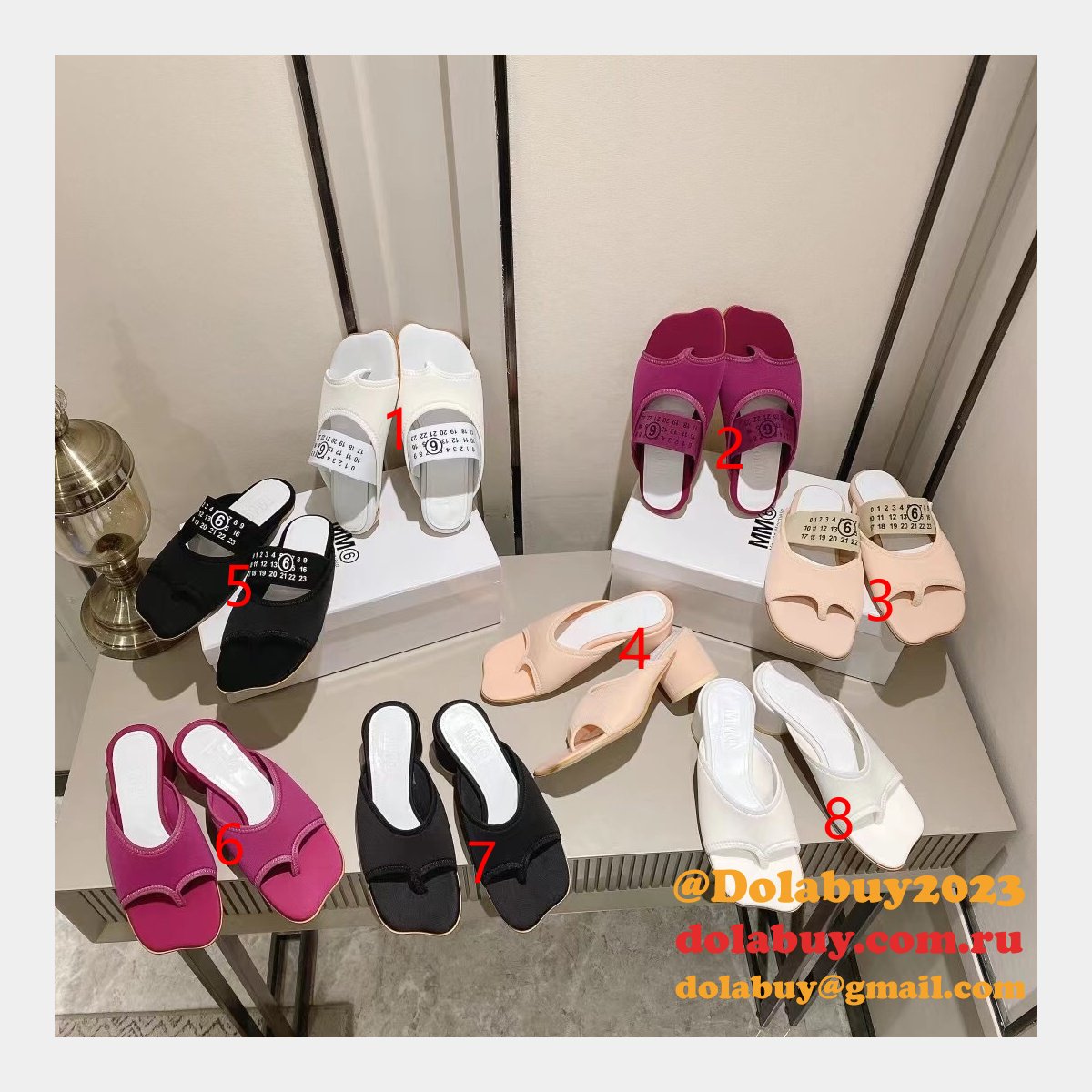 best deals dolabuy replica ma*s*n Ma*i*la mm6 flip flops products