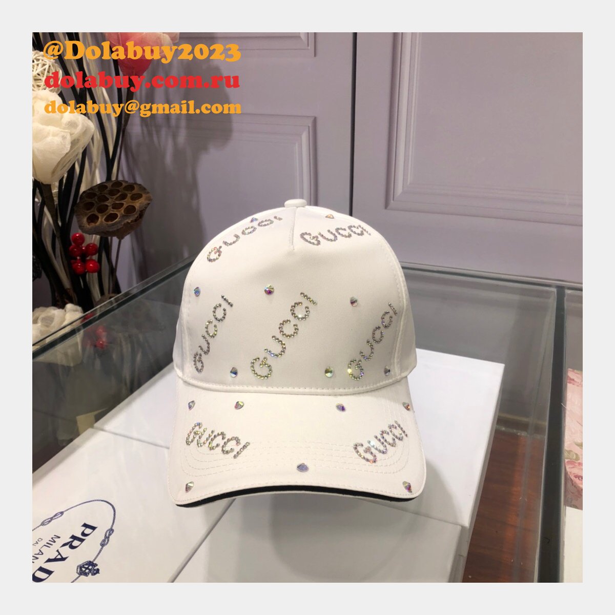 fashion g*u*i with Di*m*nd logo baseball cap