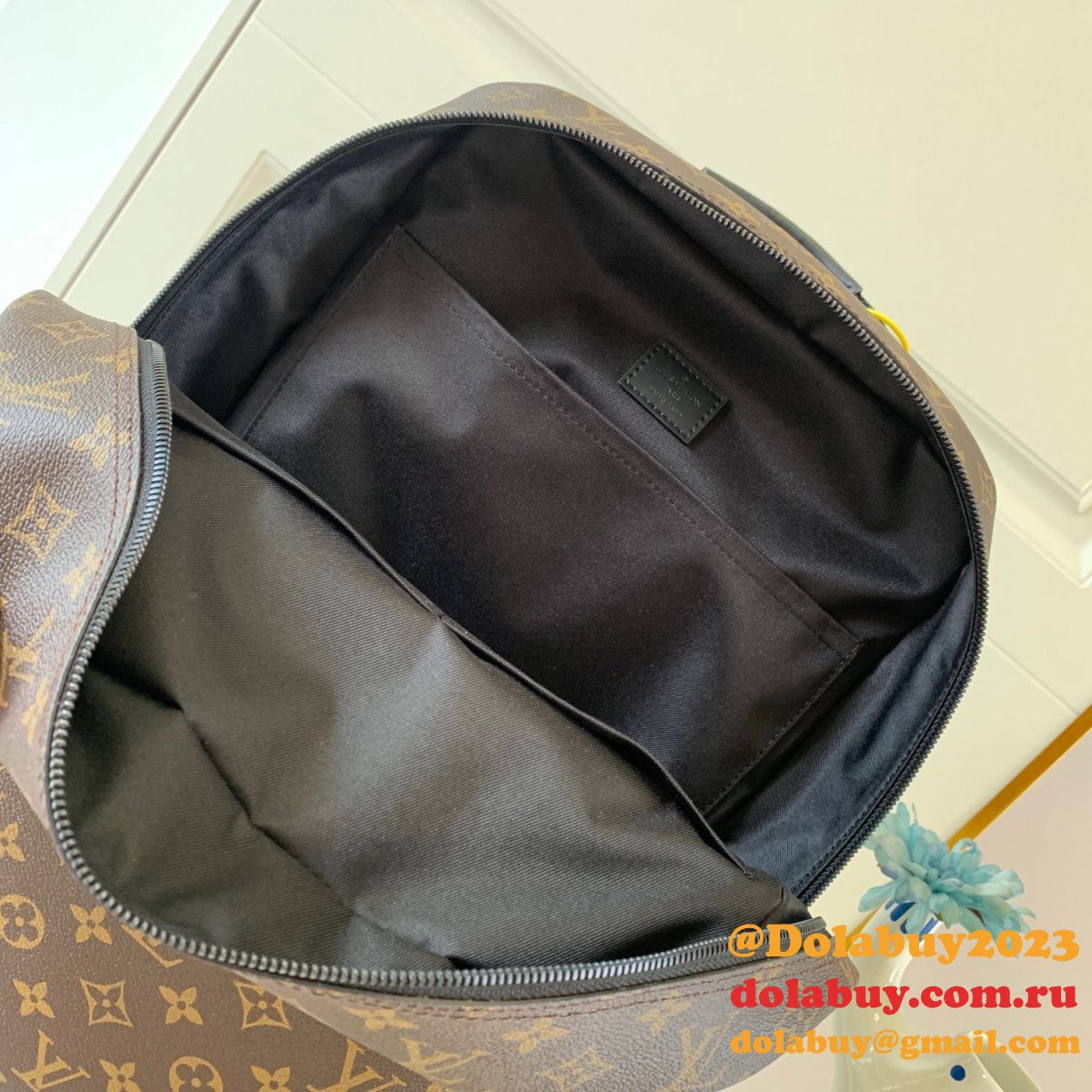 Louis Vuitton Dean Backpack Monogram Macassar Canvas M45335 Brown