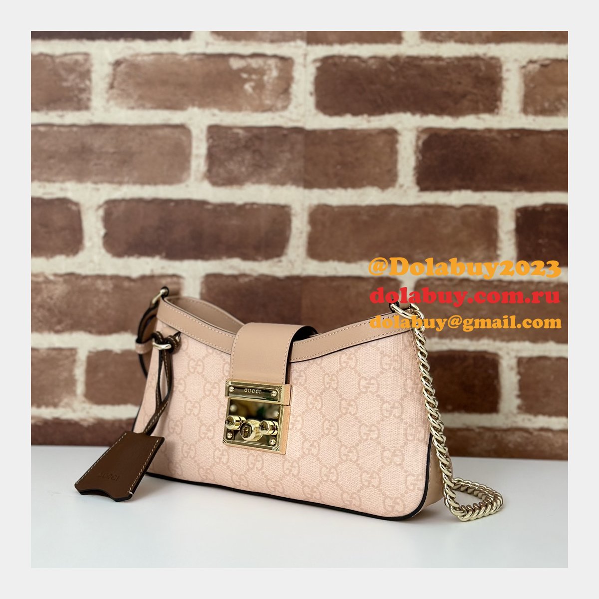 padlock fashion G*u*i duplicate shoulder 811705 bag