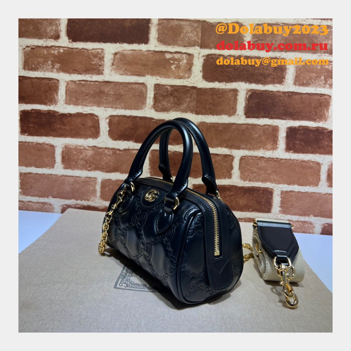 G*u*i best perfect gg matelassé leather top handle 702251 replica bag