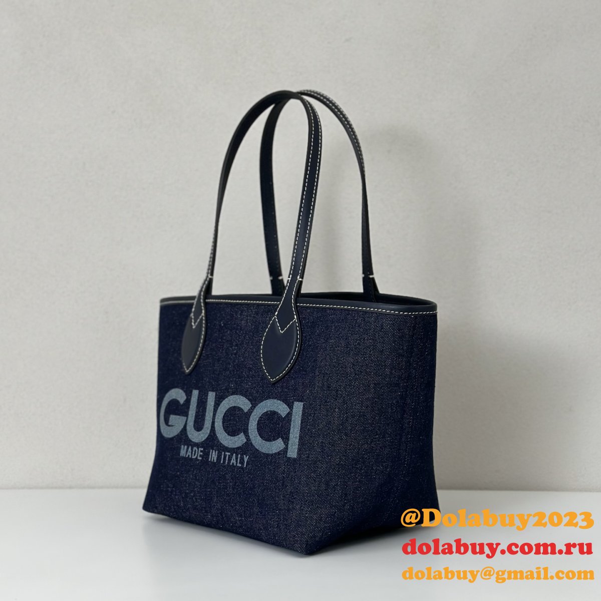G*u*i 820496 totissima shoulder tote gg denim replica bag