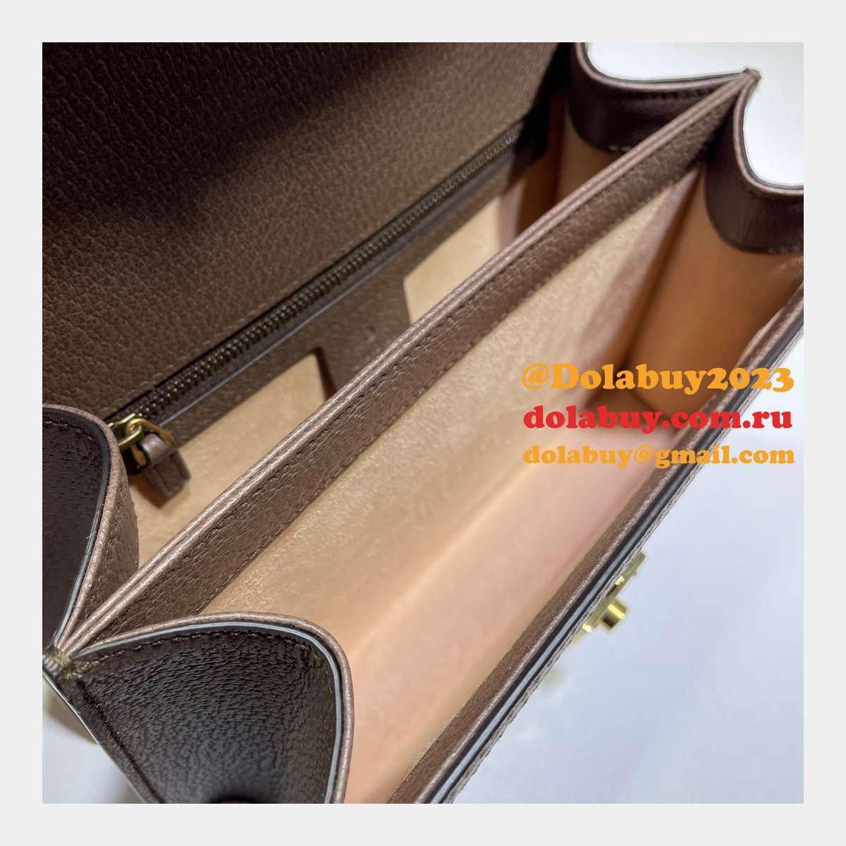 replica G*u*i ophidia 651055 gg top handle bag brown