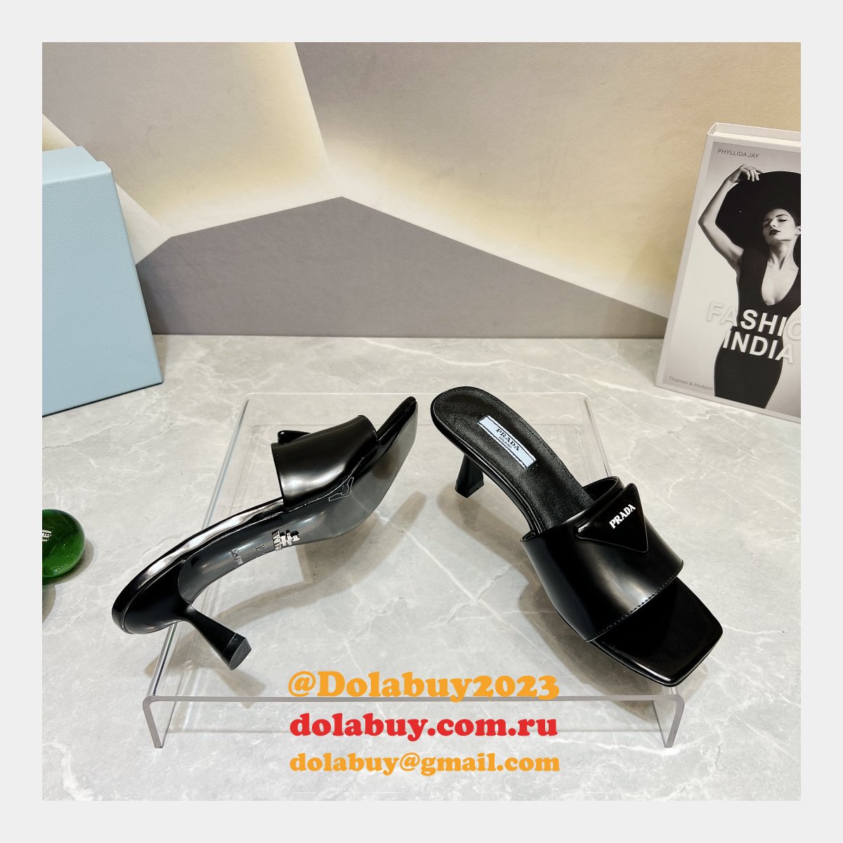 Top Quality Duplicate REPLICA PRADA LEATHER SLIPPERS