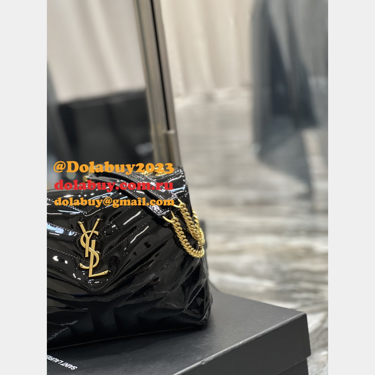 designer fake Y51 loulou 494699/467072 black handbags online